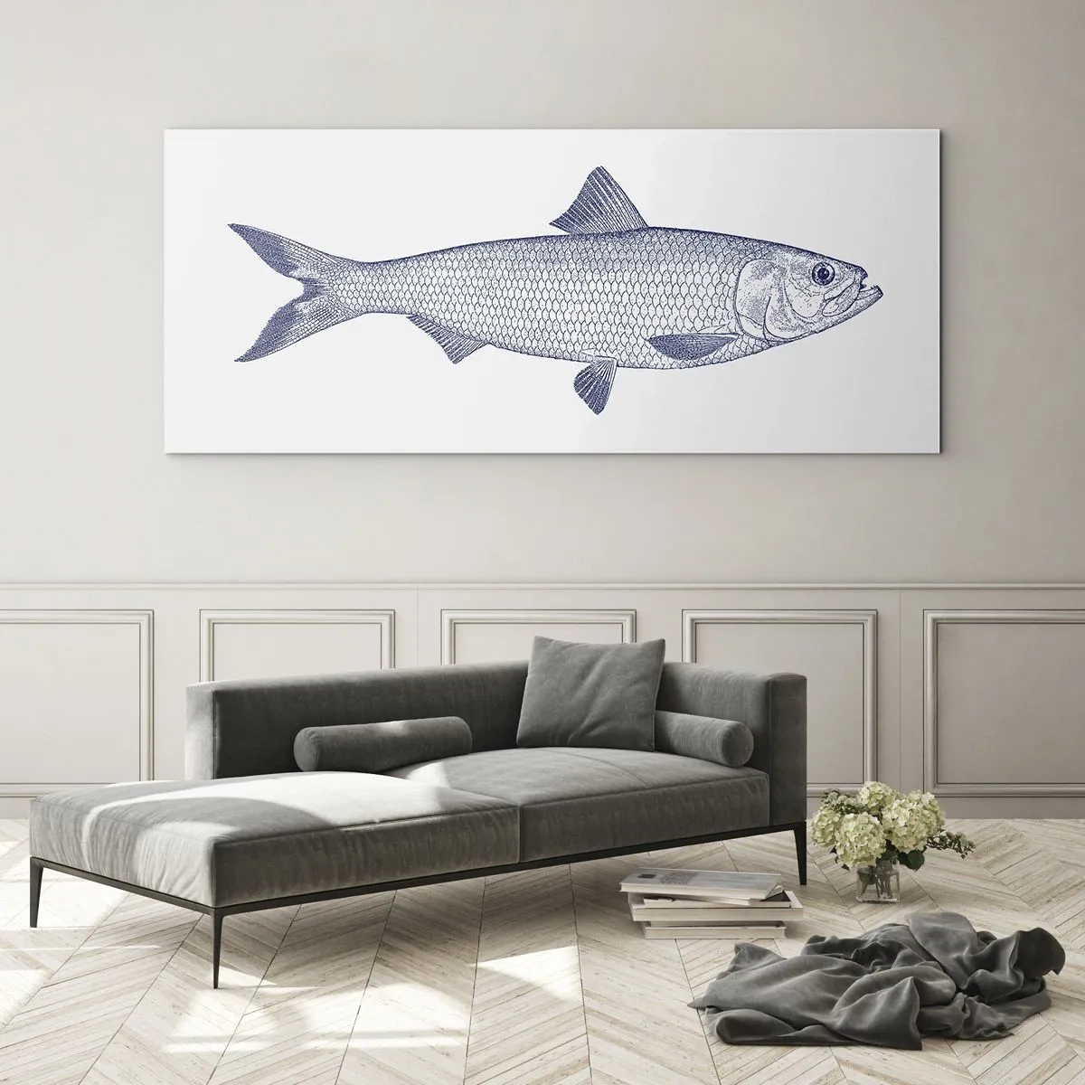 Obraz na skle - Pozdravy ze severních moří - 100x40 cm