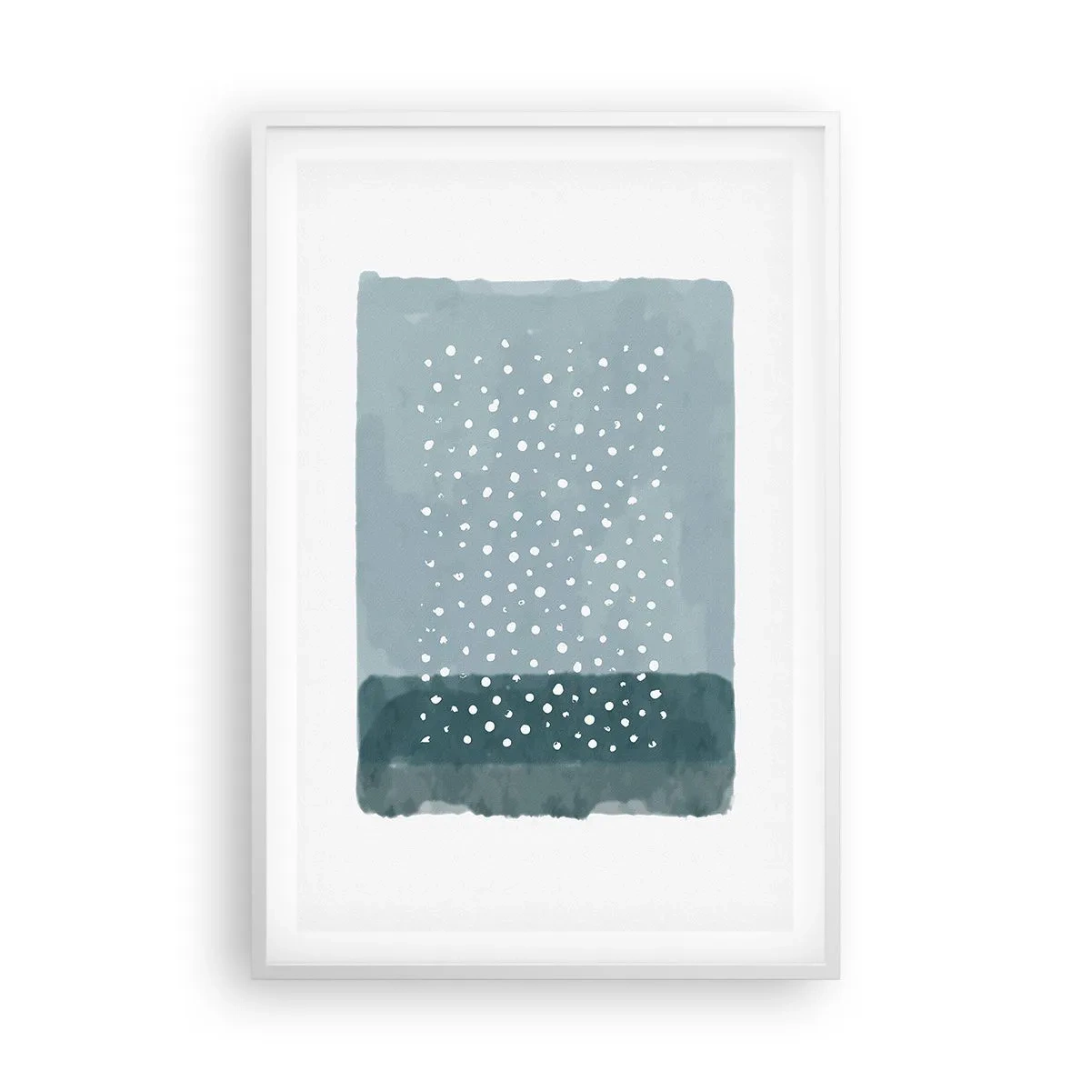 Plakát v bílém rámu - Pěstováno na modři - 61x91 cm