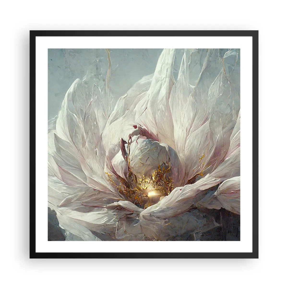 Plakát v černém rámu - Rozkvétá jednou za sto let - 60x60 cm