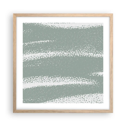 Plakát v rámu světlý dub - Abstrakce v zimním stylu - 50x50 cm