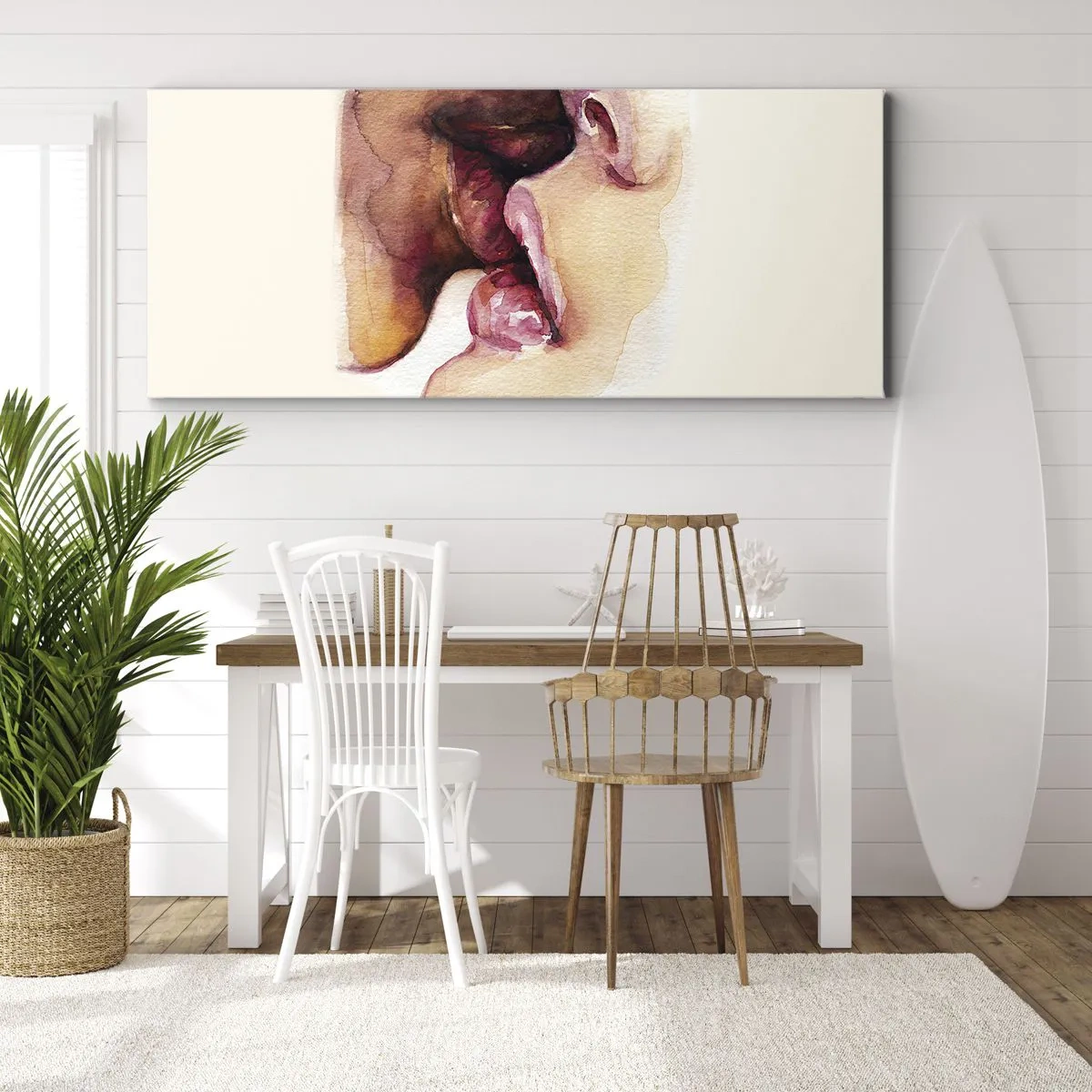 Obraz na plátně - Jako noc a den, země a nebe - 160x50 cm