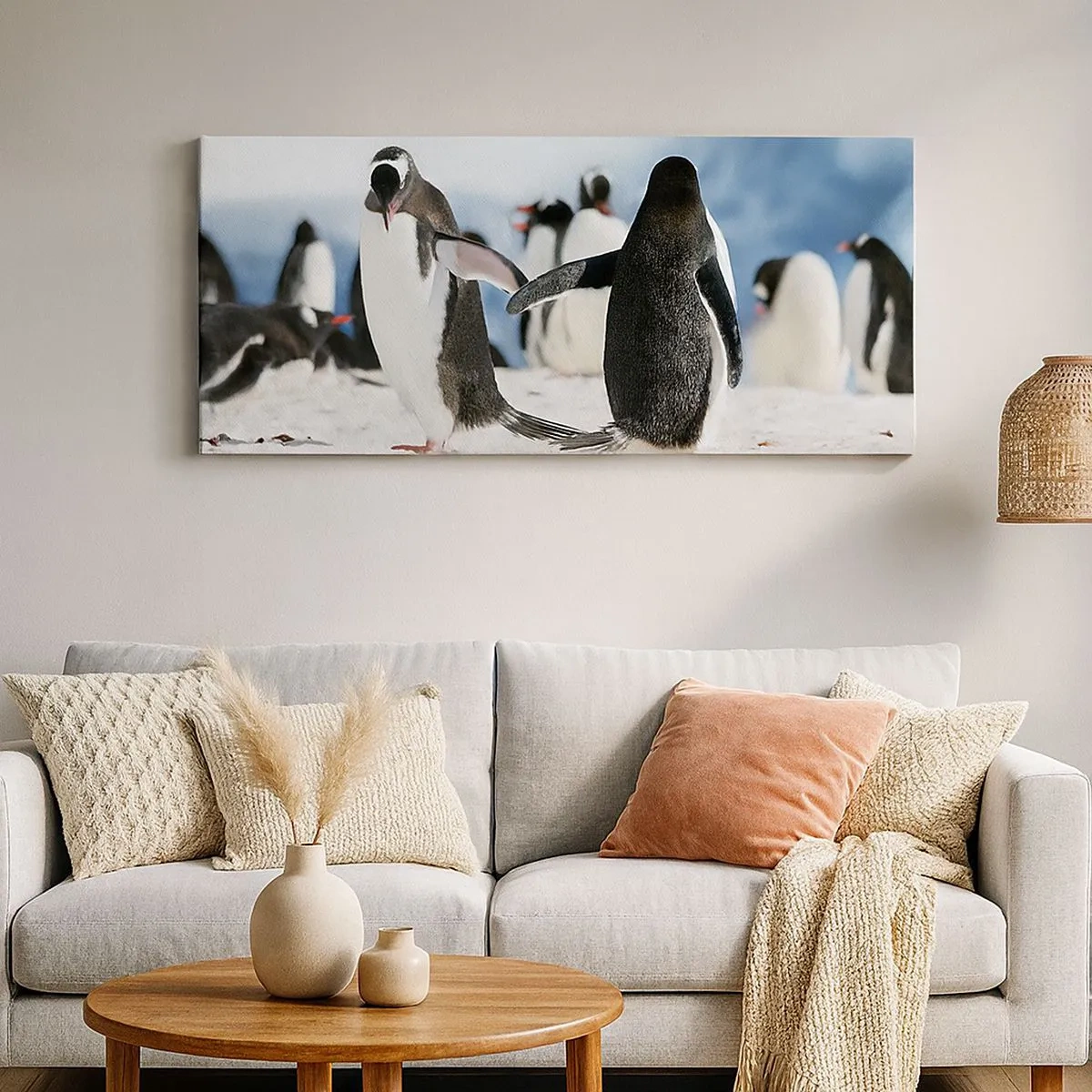 Obraz na plátně - Tanec na sněhu - 100x40 cm