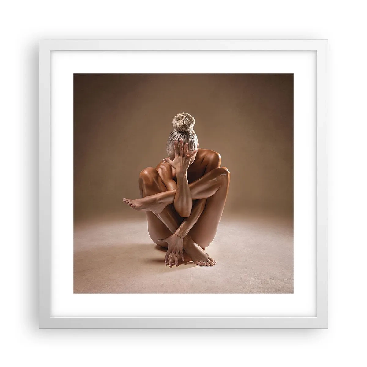 Plakát v bílém rámu - Jednota těla a ducha - 40x40 cm