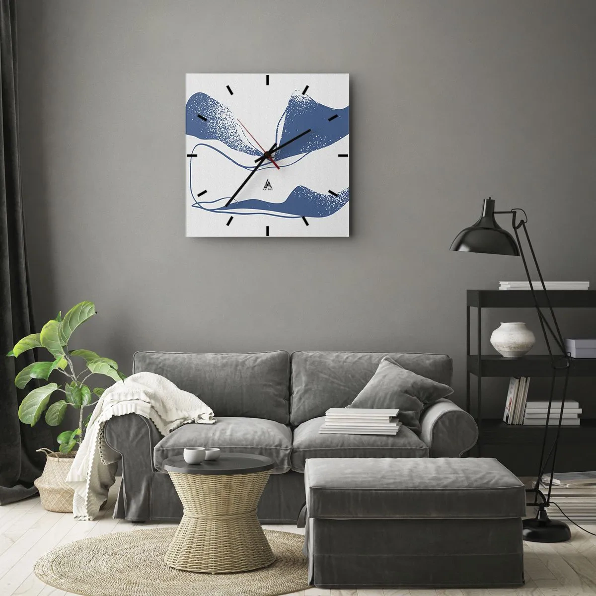 Nástěnné hodiny - Okřídlená abstrakce - 30x30 cm