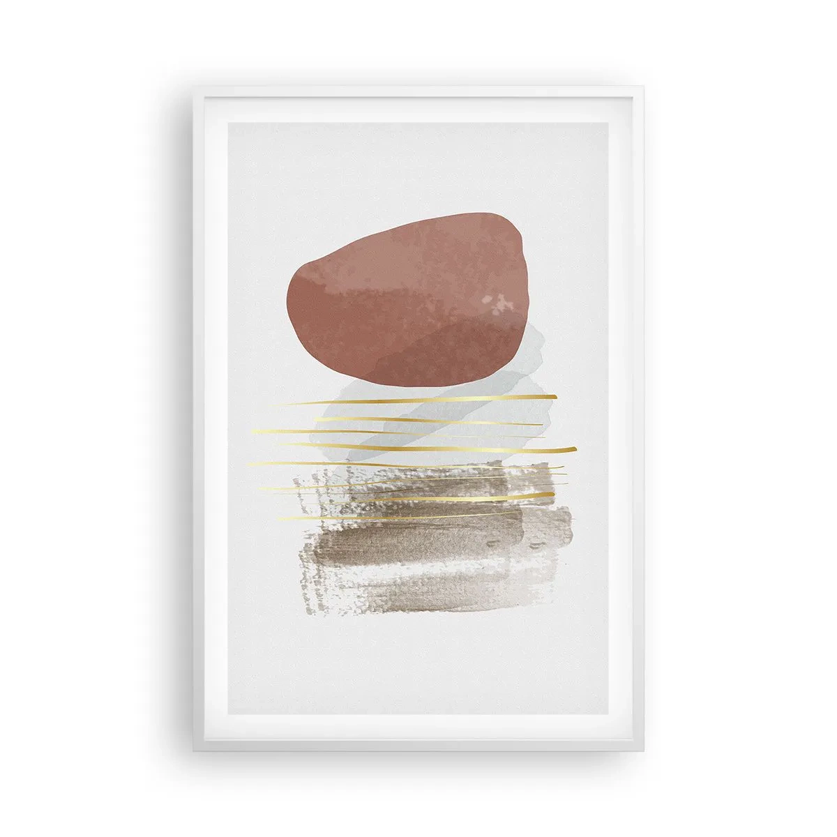 Plakát v bílém rámu - Abstraktní kolonáda - 61x91 cm