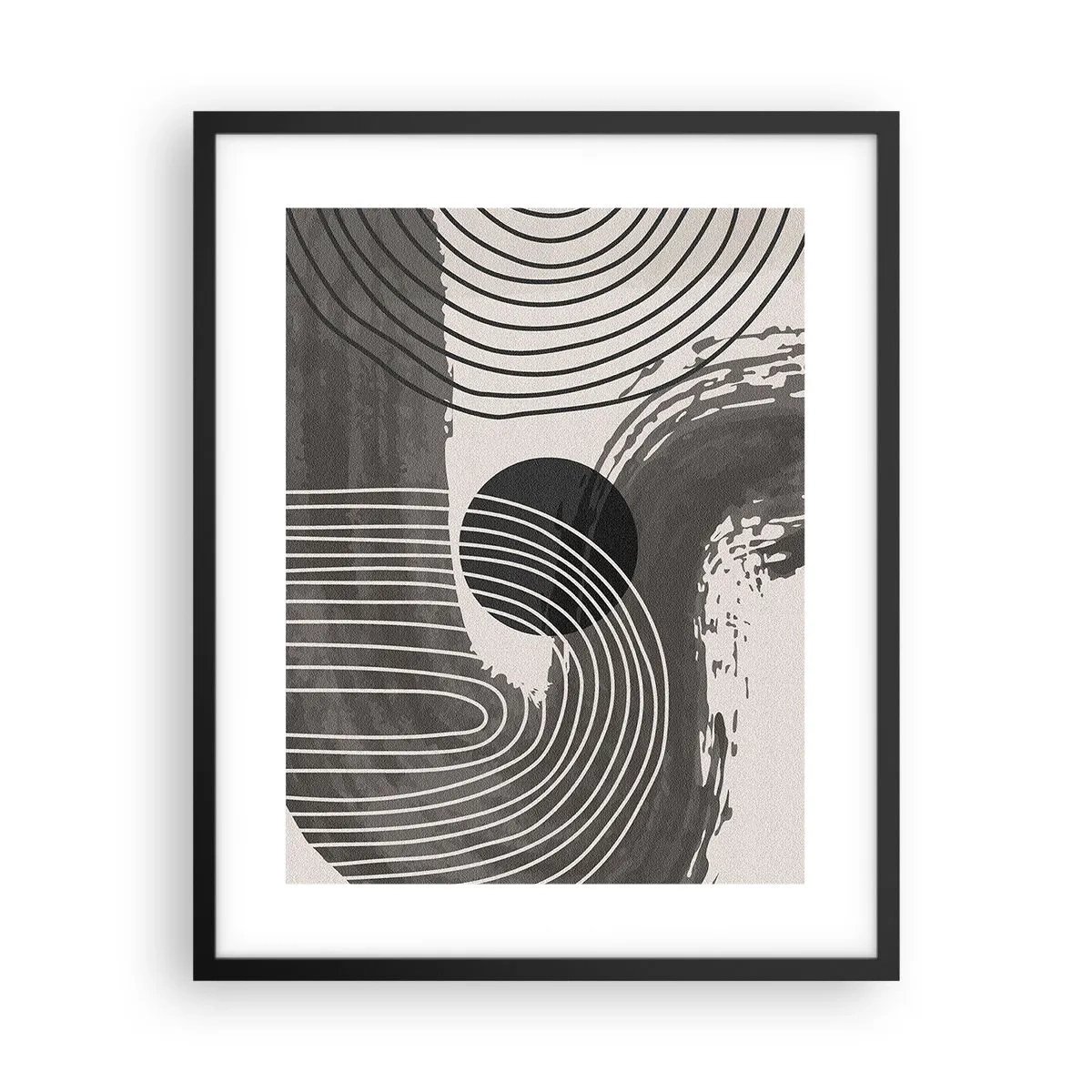 Plakát v černém rámu - Ovál vítězí - 40x50 cm