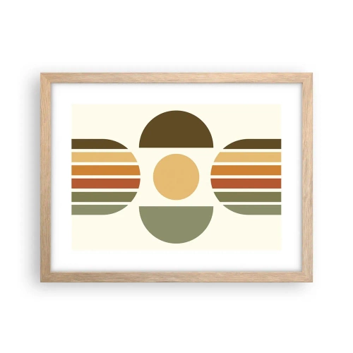 Plakát v rámu světlý dub - V barvách země - 40x30 cm