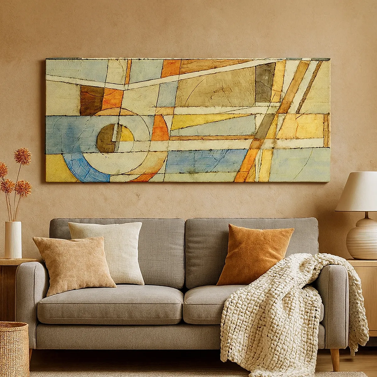 Obraz na plátně - Kubismus na stavbě - 30x30 cm