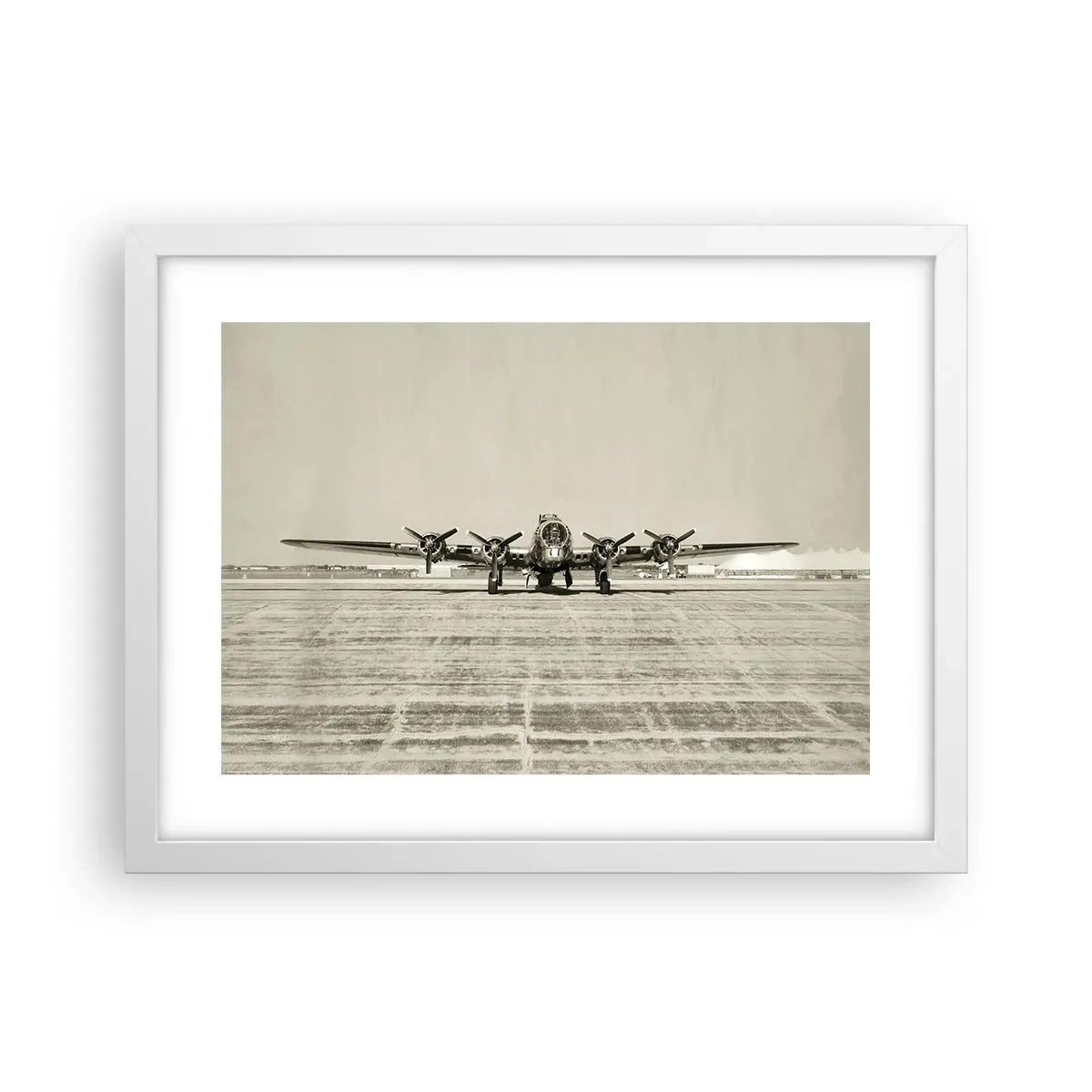 Plakát v bílém rámu - Jako vždy připraven - 40x30 cm