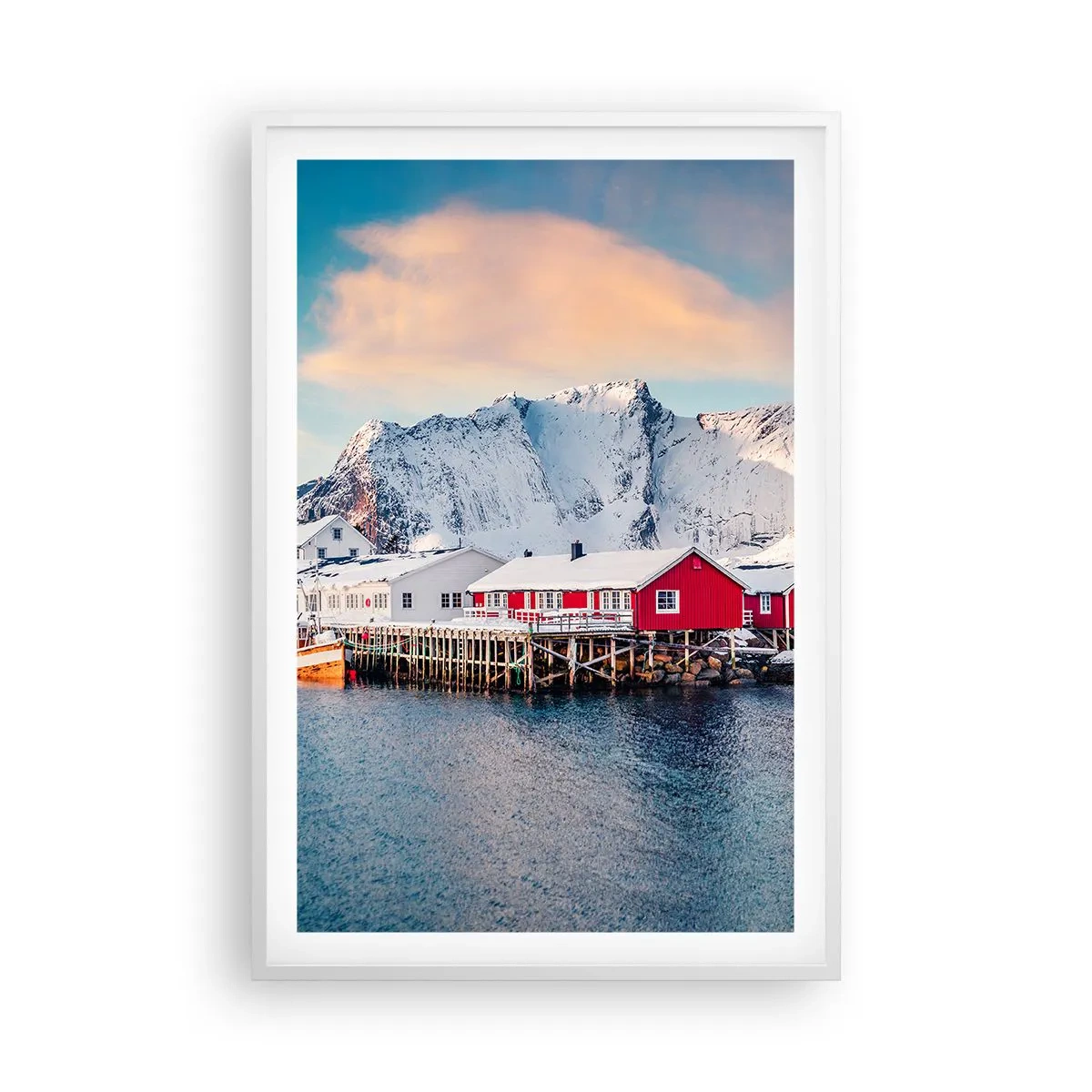 Plakát v bílém rámu - Severní útočiště - 61x91 cm