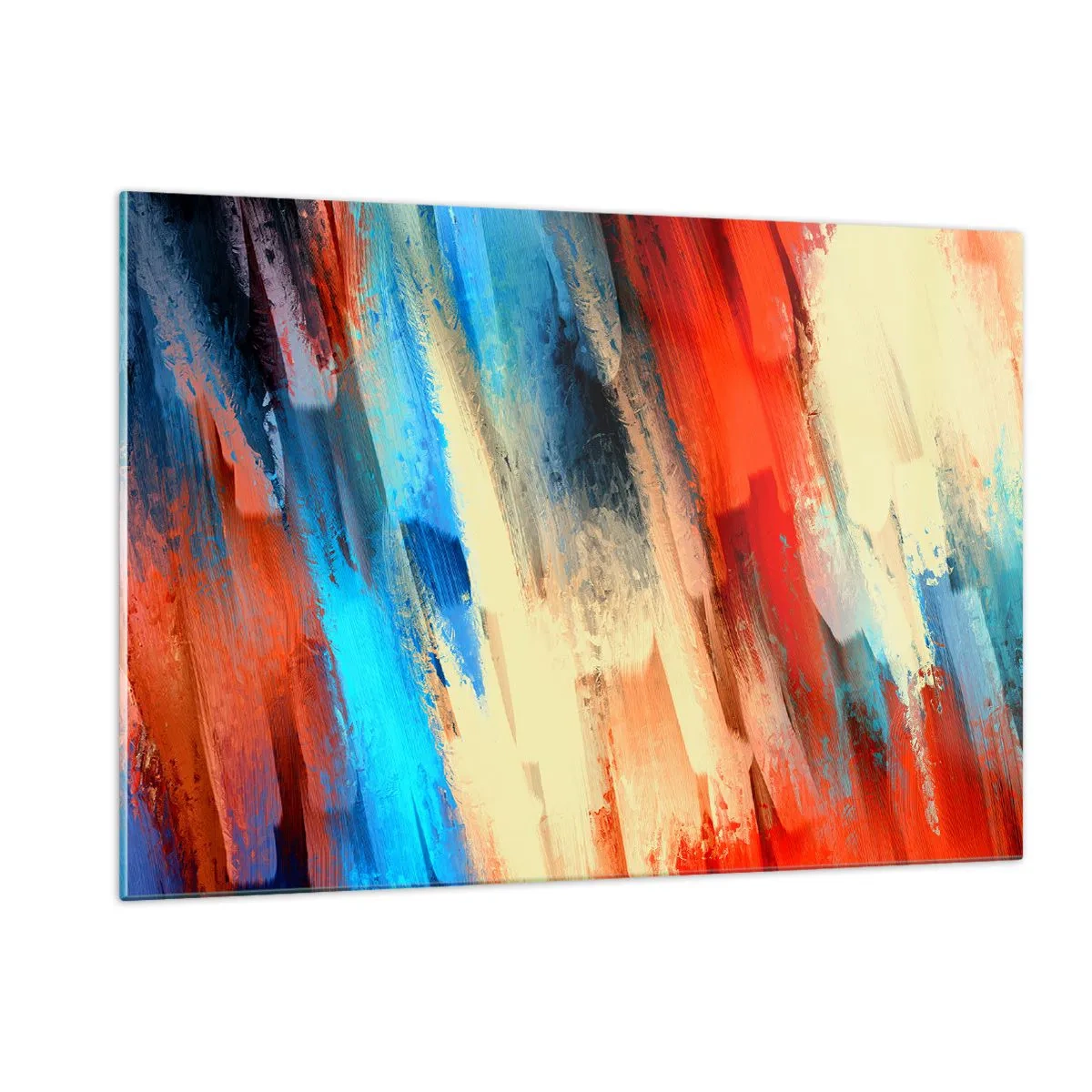 Obraz na skle - Vodopád barev - 120x80 cm