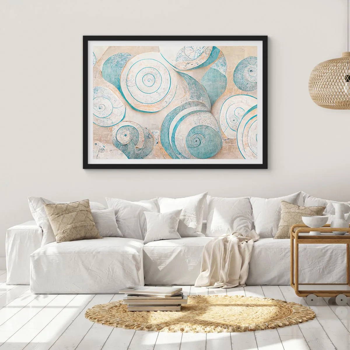 Plakát v černém rámu - Co skrývá mušle? - 91x61 cm