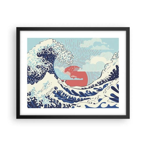 Plakát v černém rámu - Z japonských inspirací - 50x40 cm