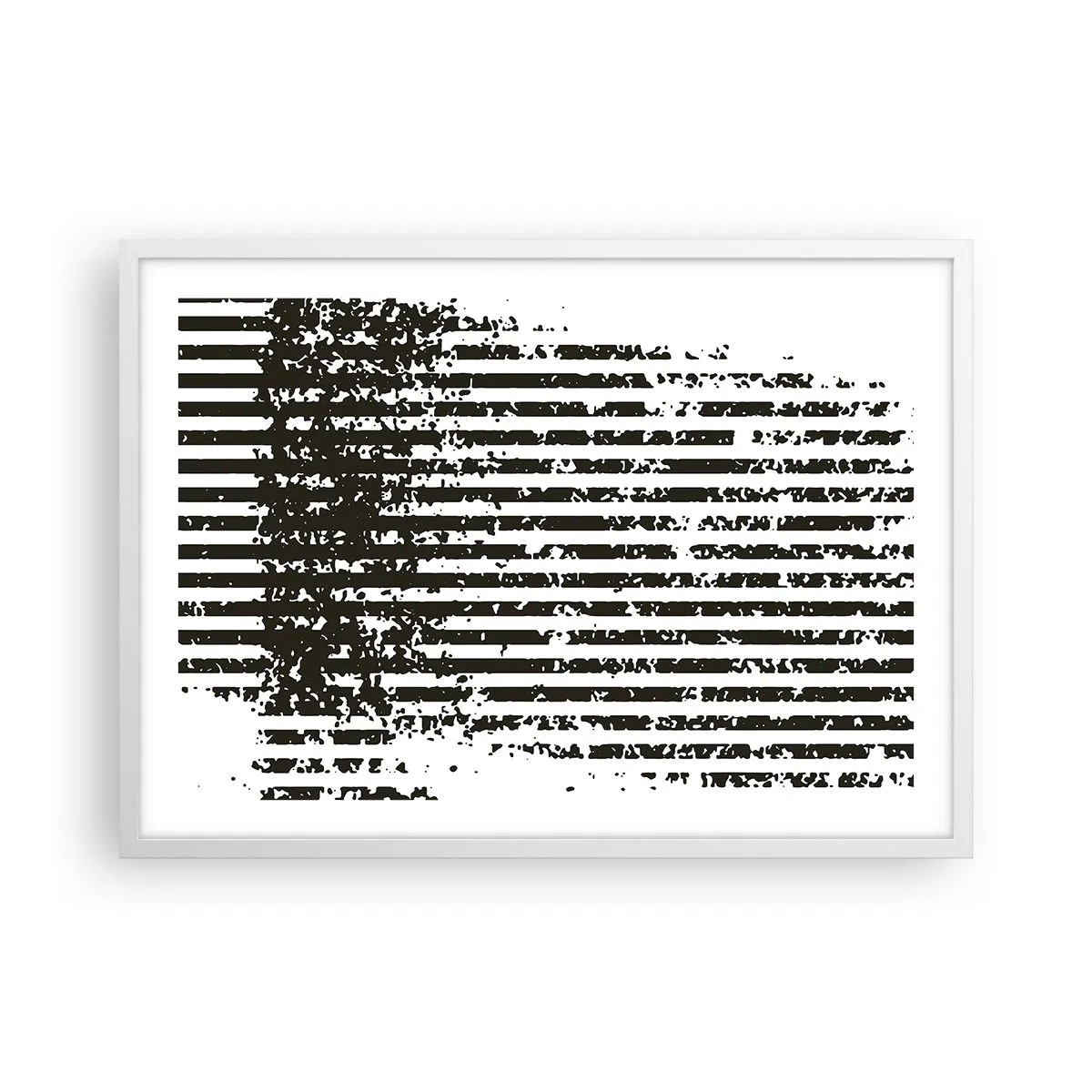 Plakát v bílém rámu - Rytmus a šum - 70x50 cm