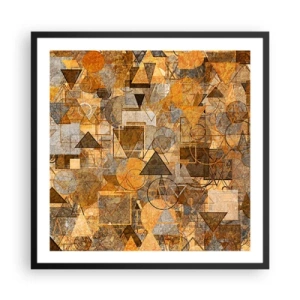 Plakát v černém rámu - Svět zachycený v podobě - 60x60 cm