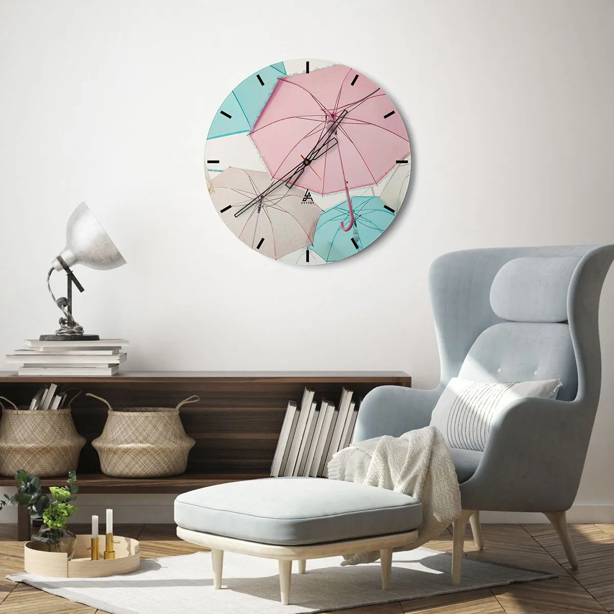 Nástěnné hodiny - Občas slunce, občas déšť - 40x40 cm