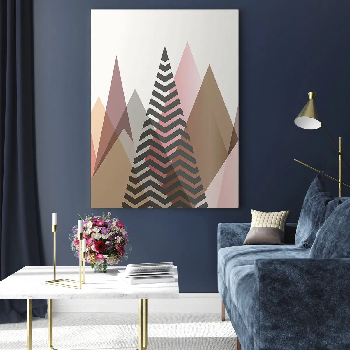 Obraz na skle - Pyramidální pohled - 50x70 cm