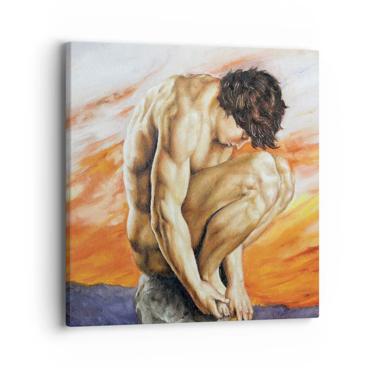 Obraz na plátně - Ponořen do sebe - 40x40 cm