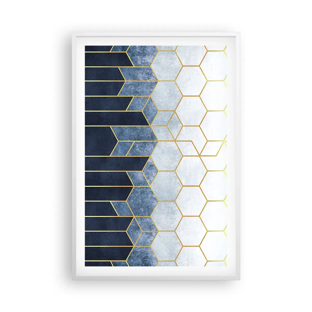 Plakát v bílém rámu - Kompozice v synkopickém rytmu - 61x91 cm