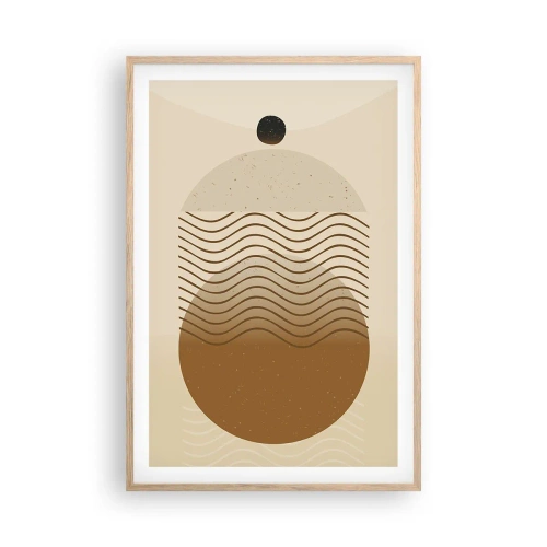 Plakát v rámu světlý dub - O původu geometrických obrazců - 61x91 cm