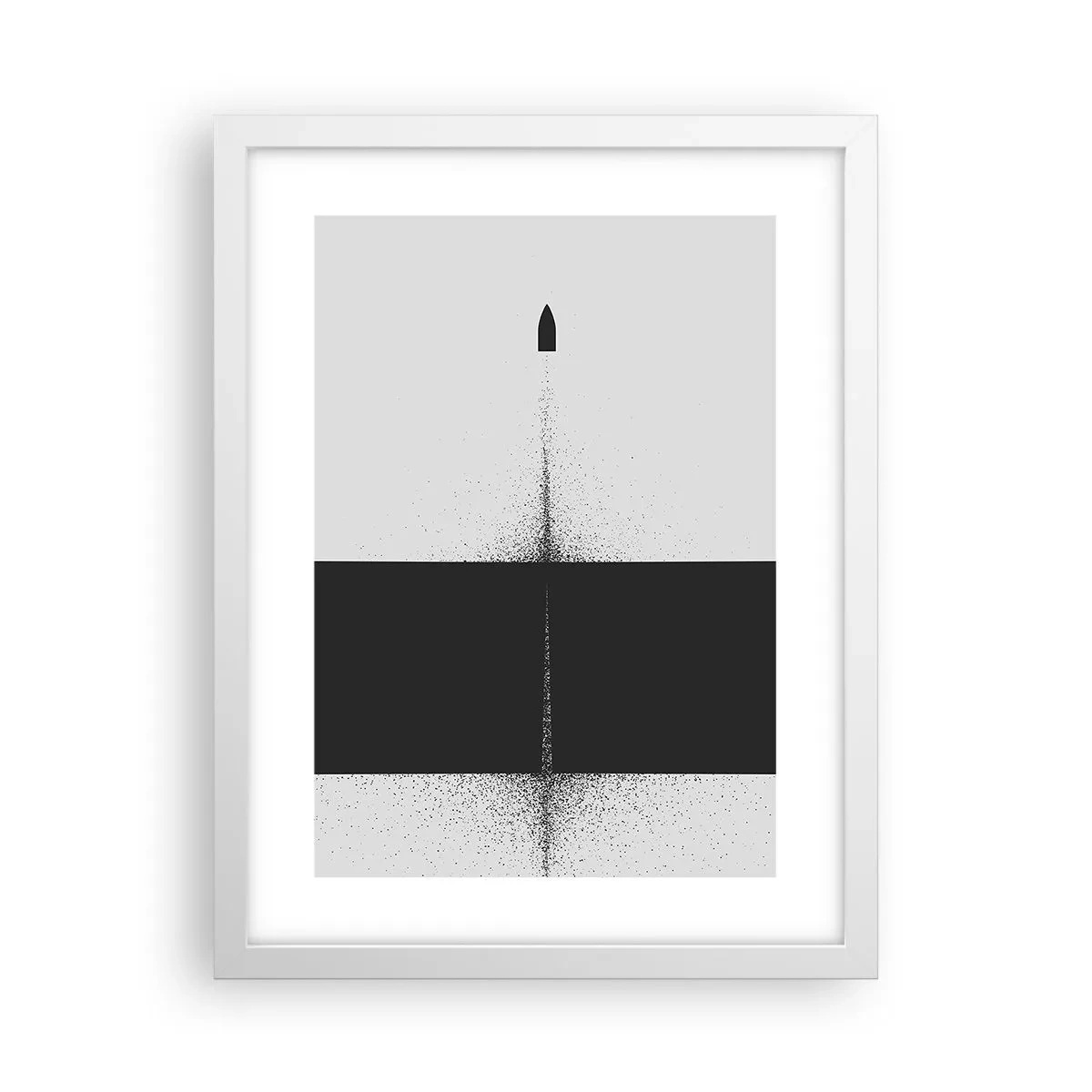 Plakát v bílém rámu - Přímo k cílu - 30x40 cm