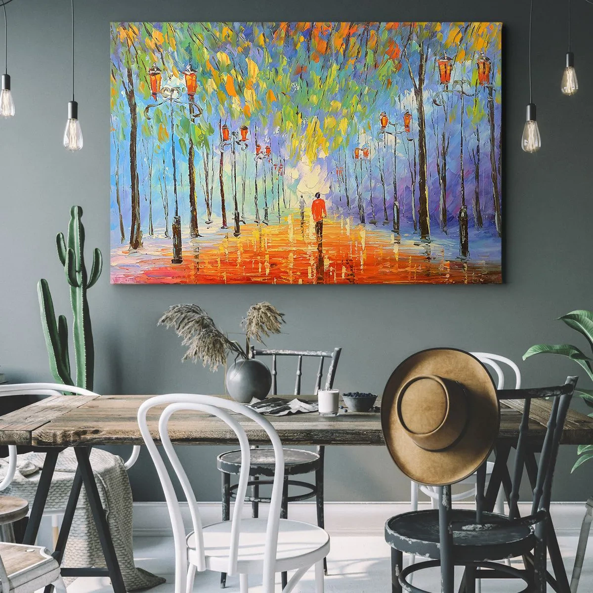 Obraz na plátně - Noční píseň deště - 120x80 cm