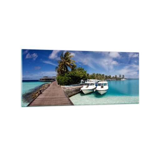 Obraz na skle - A přece ráj existuje - 120x50 cm