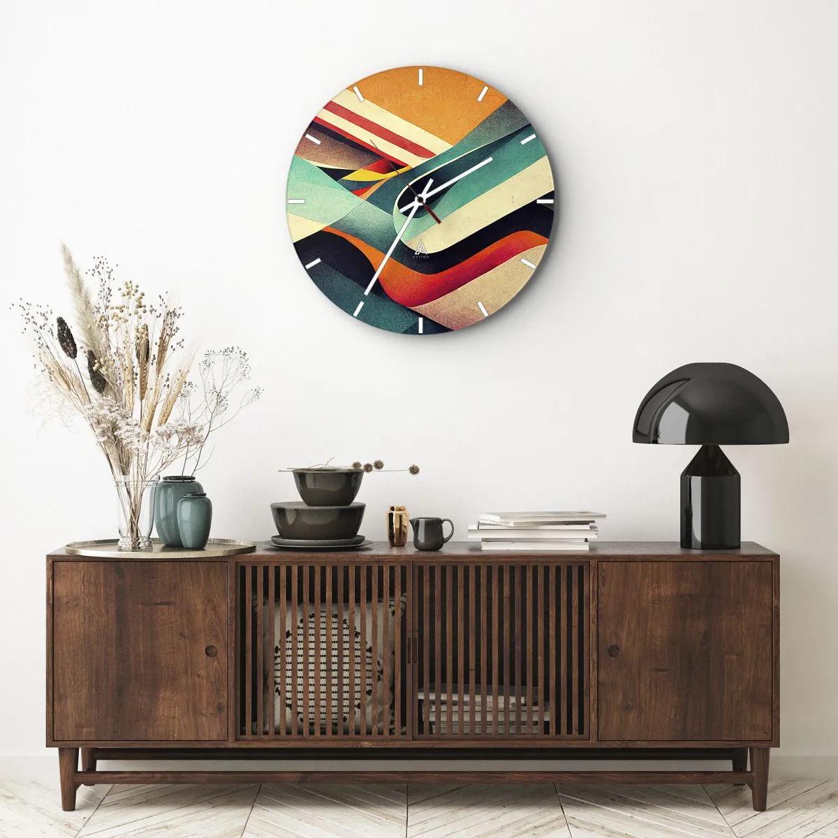 Nástěnné hodiny - Intenzivní kompozice - 30x30 cm