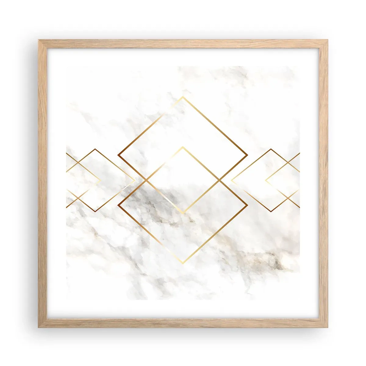 Plakát v rámu světlý dub - Pohled na nekonečno - 50x50 cm