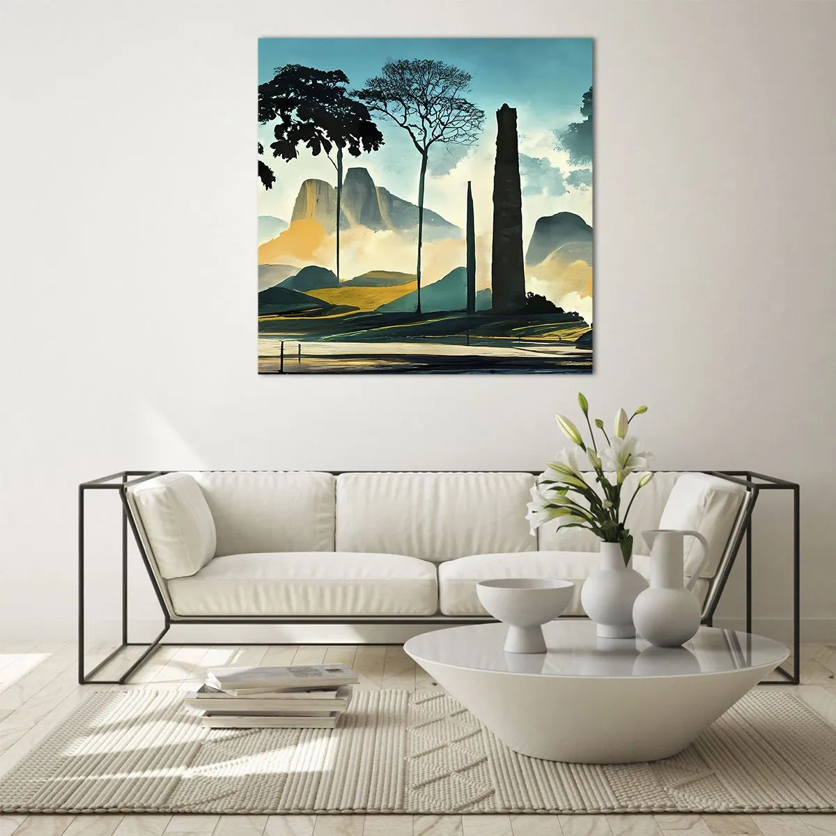 Obraz na skle - Výš a výš - 60x60 cm