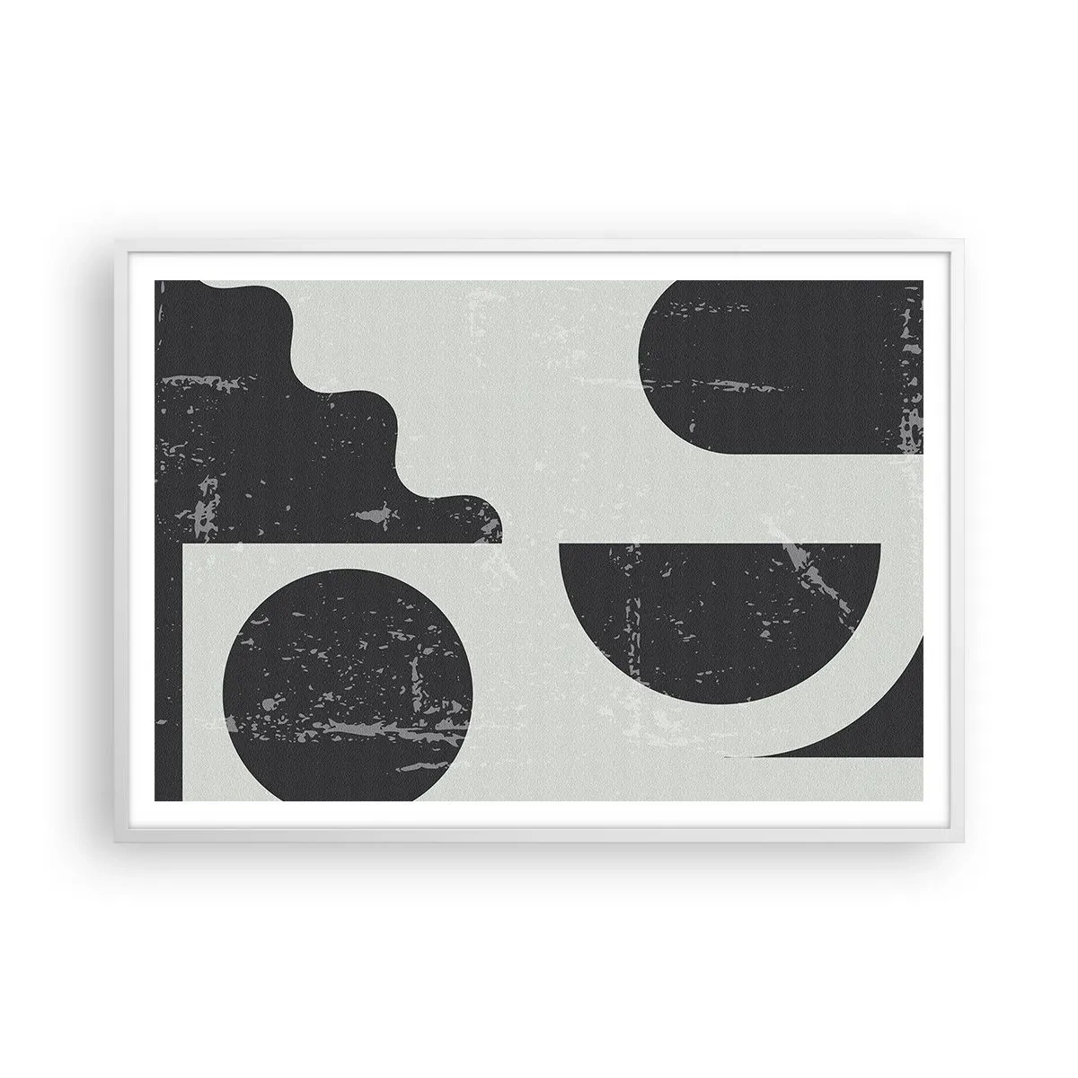 Plakát v bílém rámu - Kompozice nad a pod - 100x70 cm