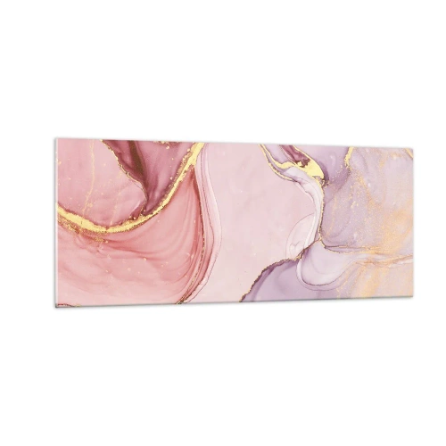 Obraz na skle - Mazlení barev - 100x40 cm