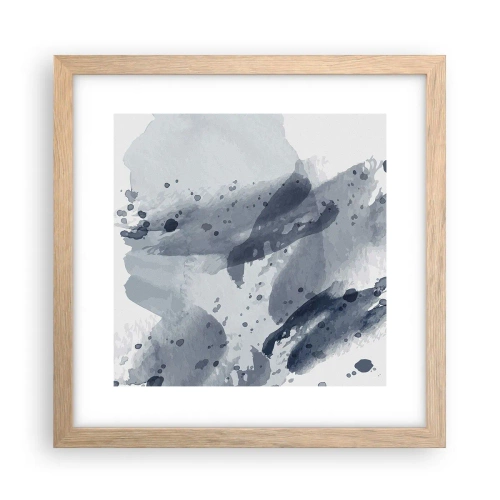 Plakát v rámu světlý dub - Studie o povaze vody - 30x30 cm