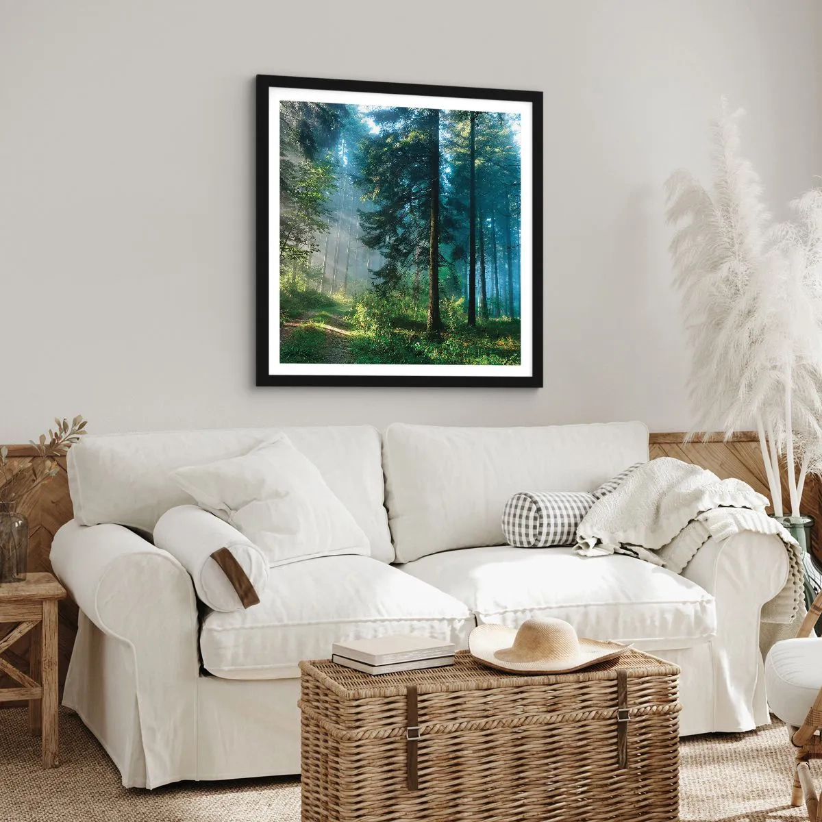 Plakát v černém rámu - Zářící za úsvitu - 50x50 cm