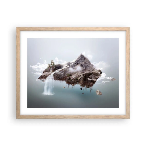 Plakát v rámu světlý dub - Pohled surrealisty - 50x40 cm