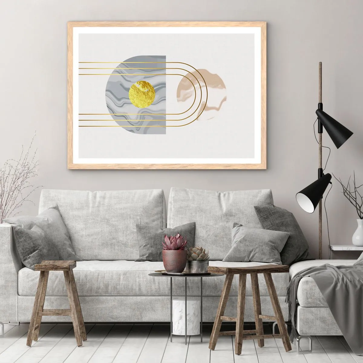 Plakát v rámu světlý dub - Jas a zářivost - 50x40 cm