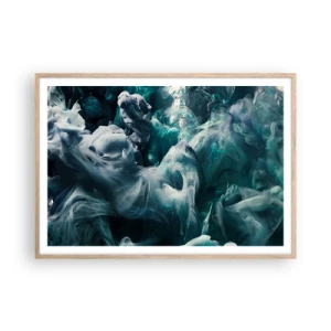 Plakát v rámu světlý dub - Pohyb barvy - 100x70 cm