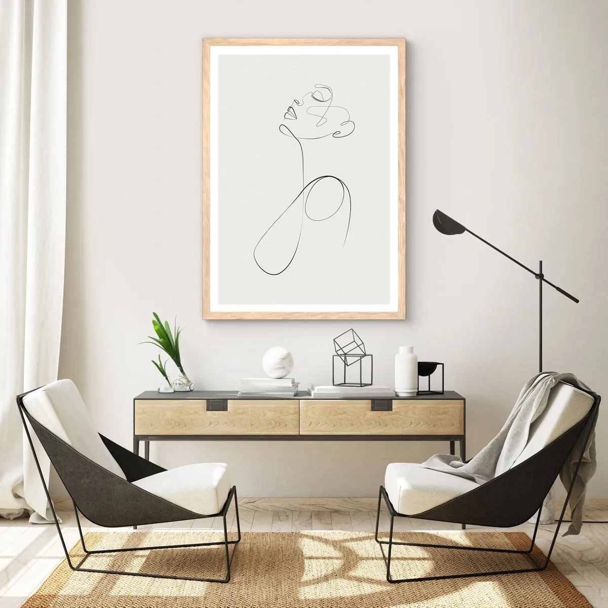 Plakát v rámu světlý dub - Zamotaná ve snech - 61x91 cm