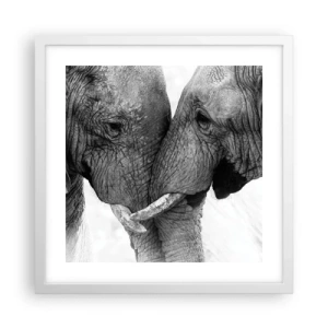 Plakát v bílém rámu - Upřímné vyznání - 40x40 cm