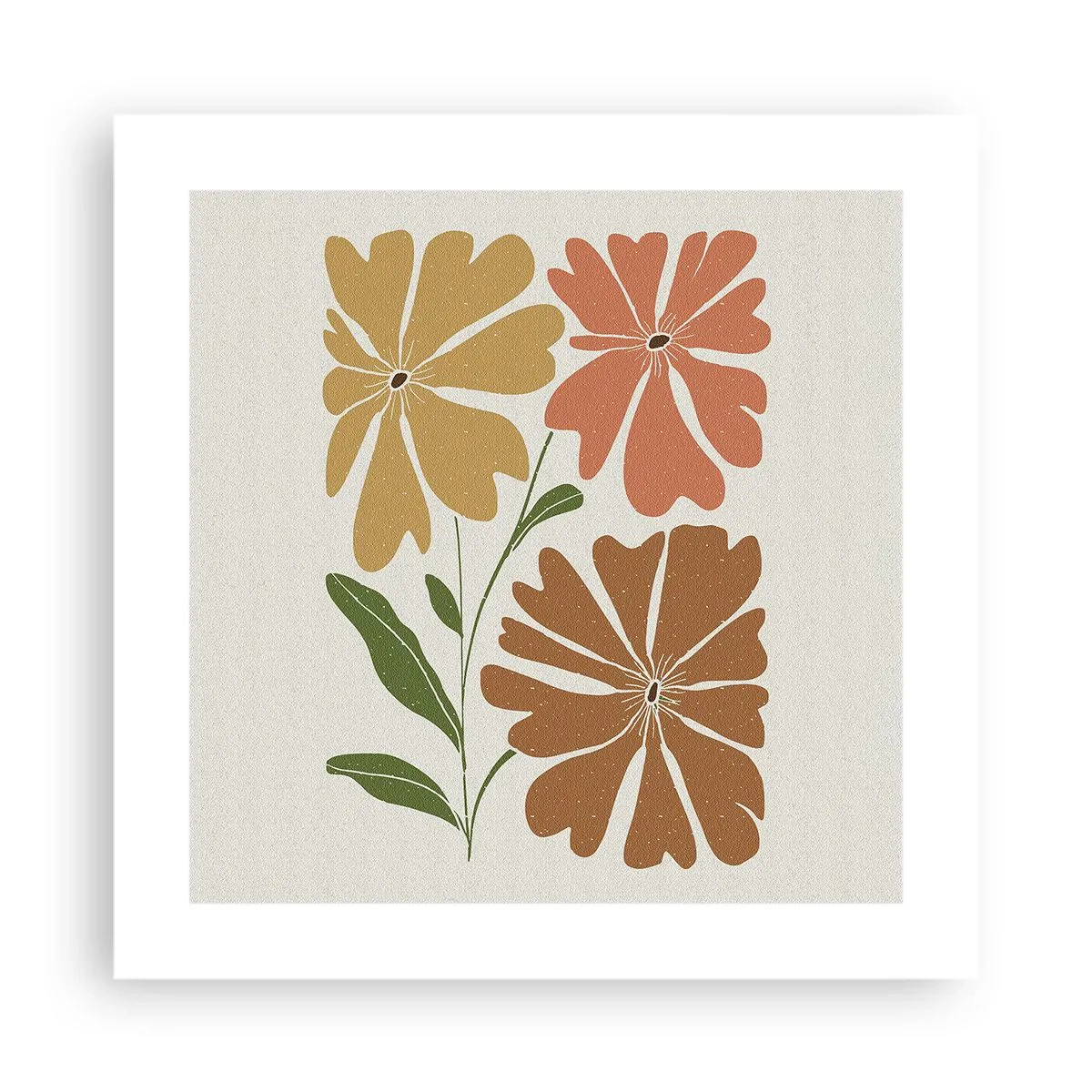 Plakát - Příroda a geometrie - 40x40 cm