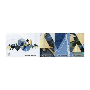 Vzor Fototapety Premium Canvas - Geometrická krajina - Abstrakce, hory, Kus - 100x30 cm