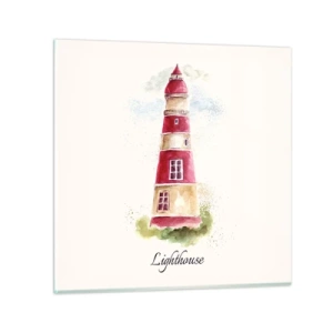 Obraz na skle - Tady je vždy počasí - 50x50 cm