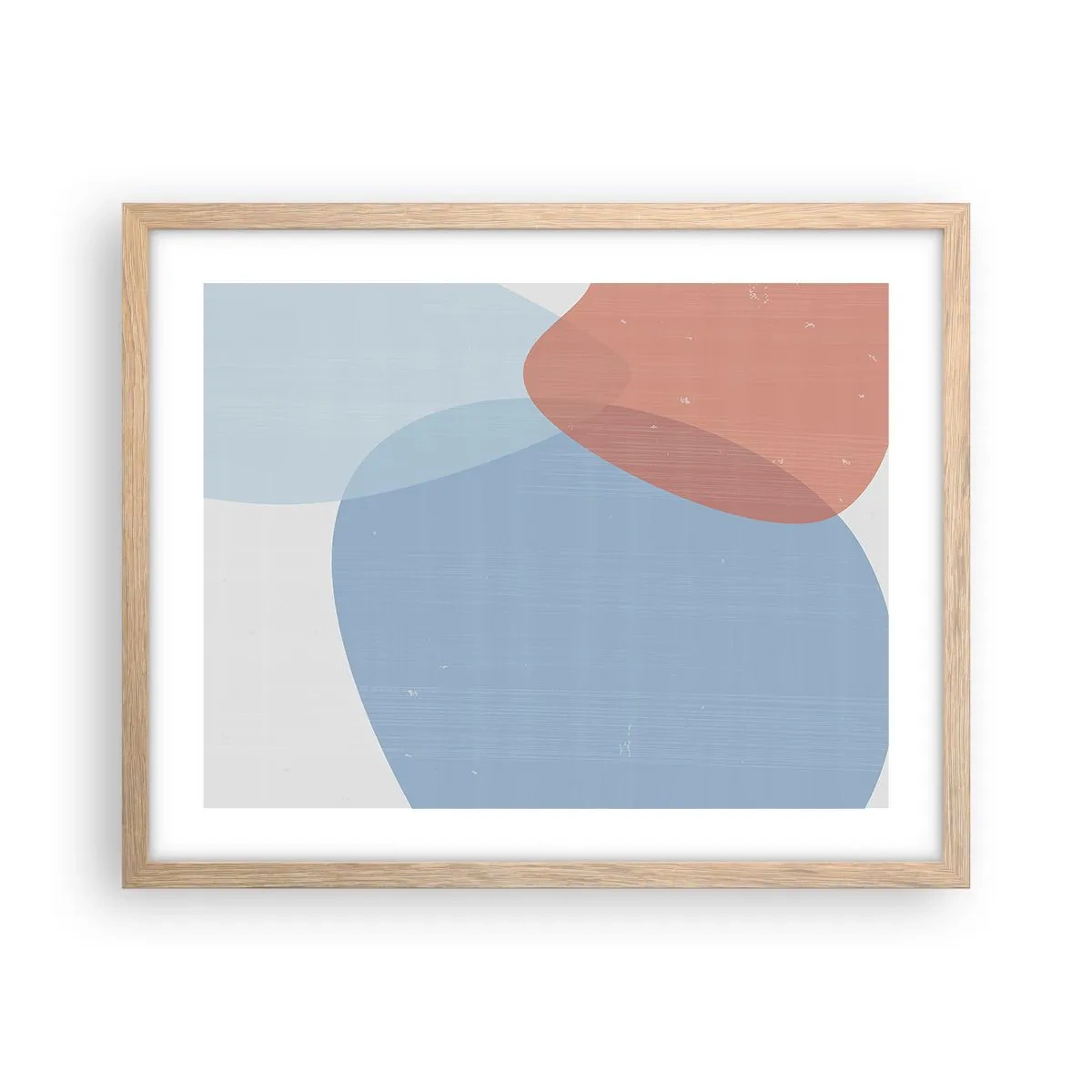 Plakát v rámu světlý dub - Pastelové vztahy - 50x40 cm