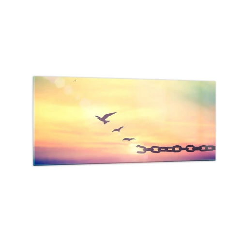 Obraz na skle - Vítězství svobody - 120x50 cm