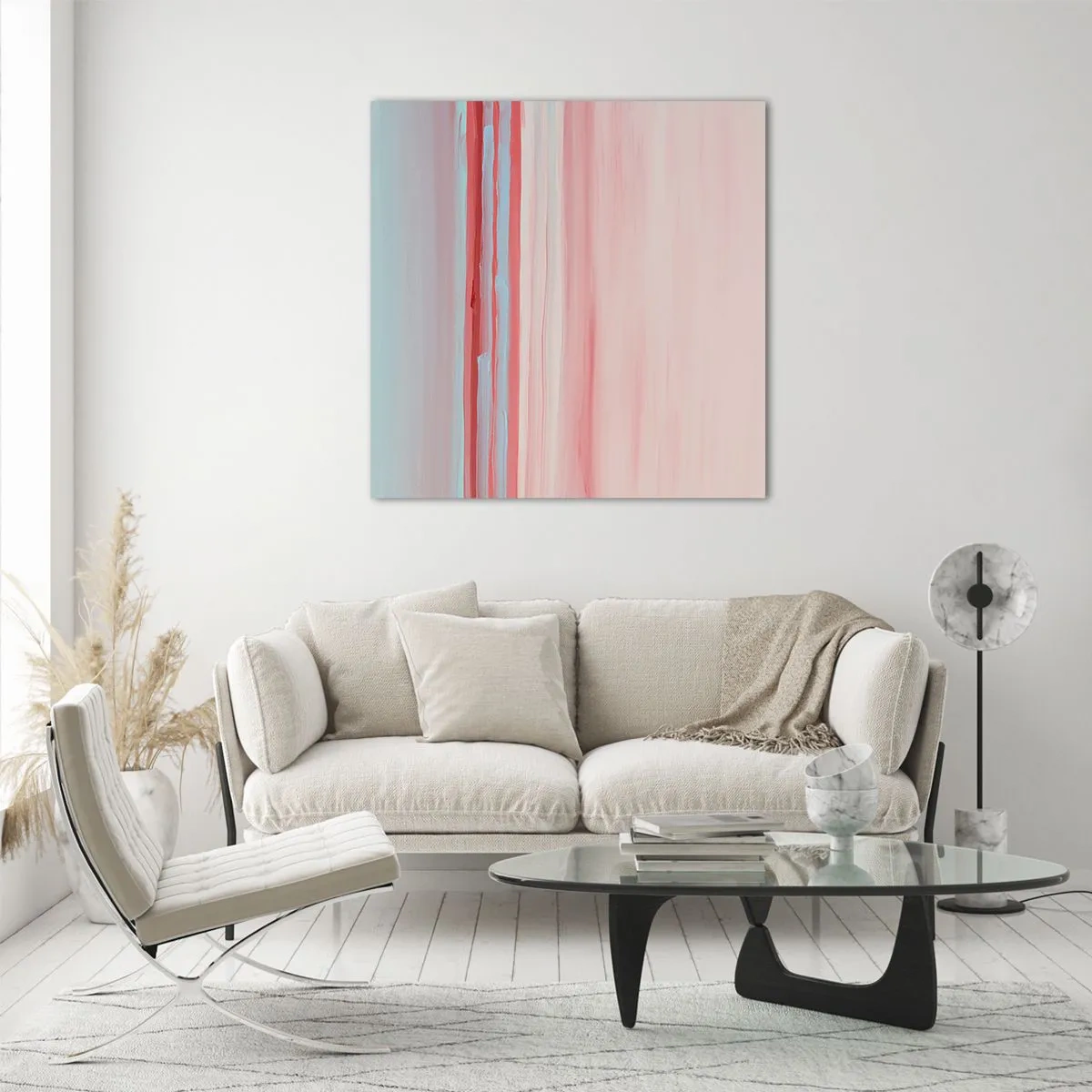 Obraz na skle - Abstrakce za úsvitu - 50x50 cm