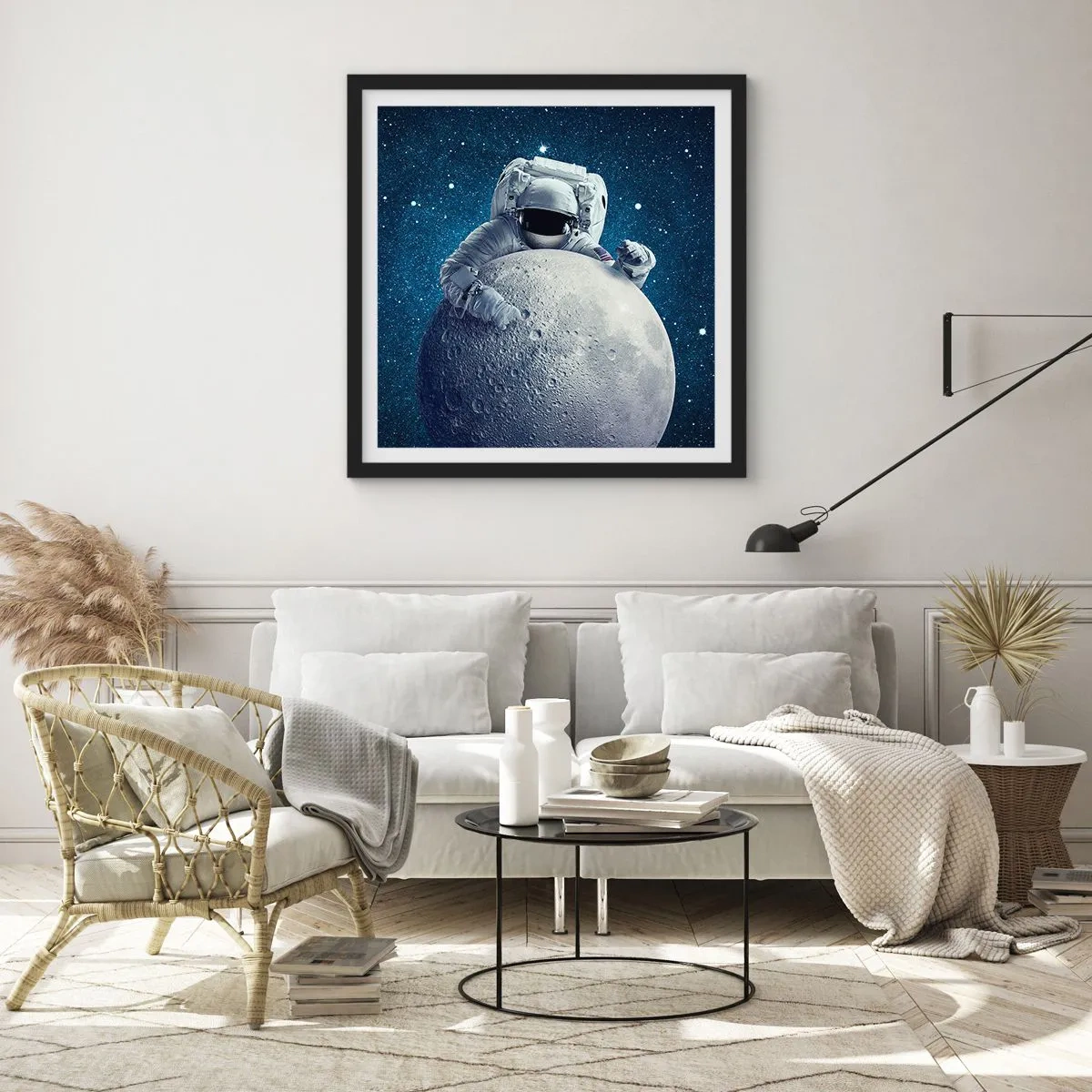 Plakát v černém rámu - Vesmírný vtipálek - 40x40 cm