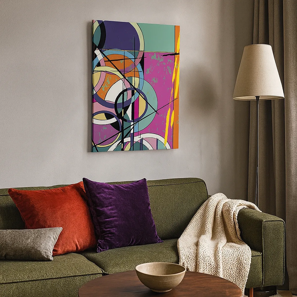 Obraz na plátně - Kruh za kruhem - 50x70 cm