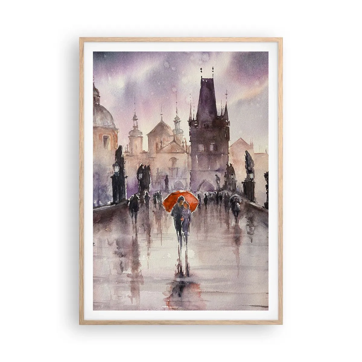 Plakát v rámu světlý dub - Lidé se nemění - 70x100 cm