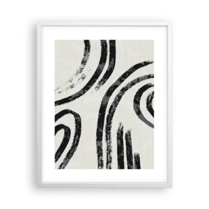 Plakát v bílém rámu - Napůl zastavený - 40x50 cm