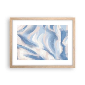 Plakát v rámu světlý dub - Modré kolísání - 40x30 cm